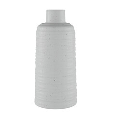 White Textured Ceramic Vase isolated
