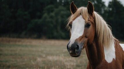 Obraz premium Swift mustang scene by green pastures