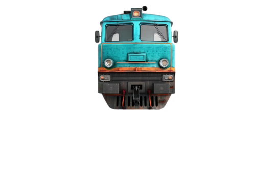 Train 3D Render Icons - Isolated on Transparent Background