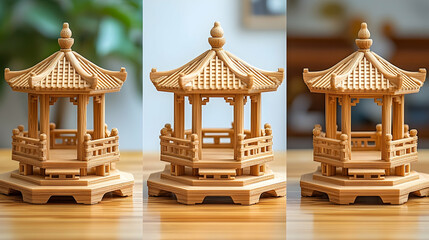 3D Printed Pagoda, Multiple Angles
