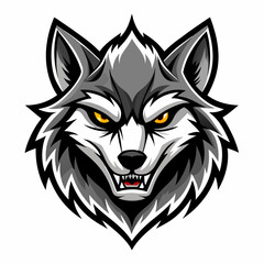wolf head vector