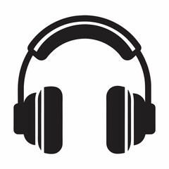 headphones icon on white background