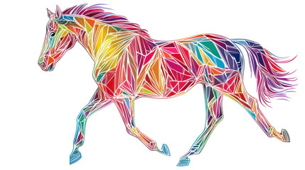 Obraz premium Horse liner art isolated on white background