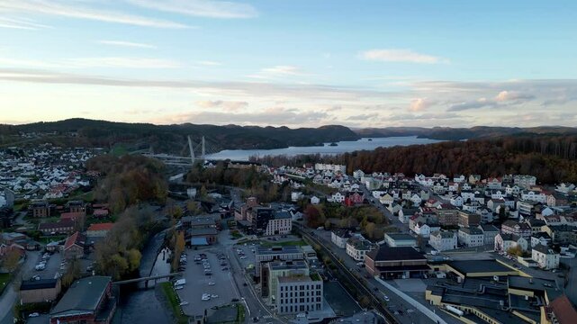 Aerial View of Larvik, Norway
