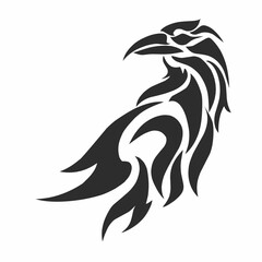 vector graphic design abstract tribal art crow perfect for tattoo