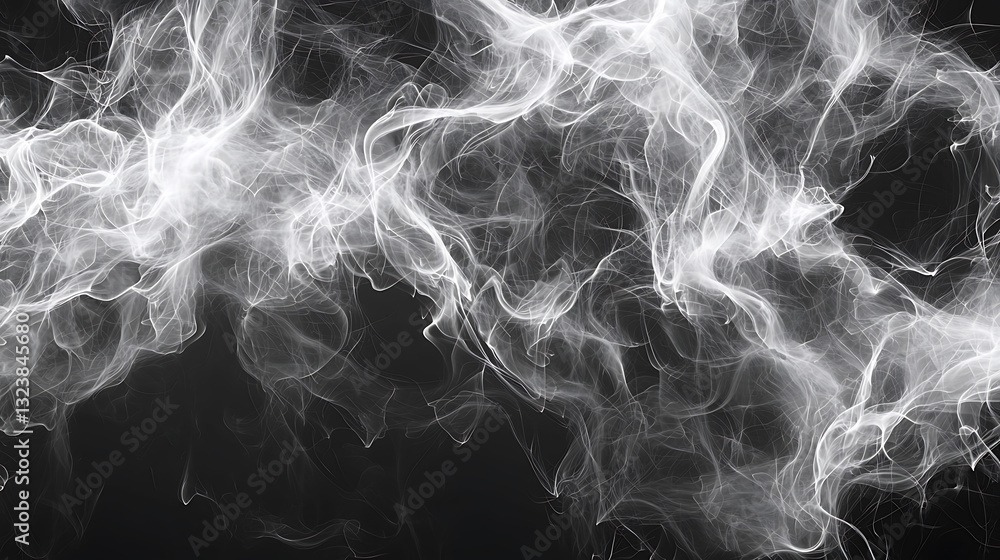 Poster dynamic smoke patterns abstract background digital art dark environment artistic view fluid motion e