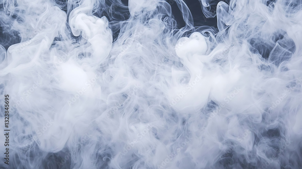 Poster Ethereal smoke patterns abstract background digital art dark environment close-up view atmospheric mood