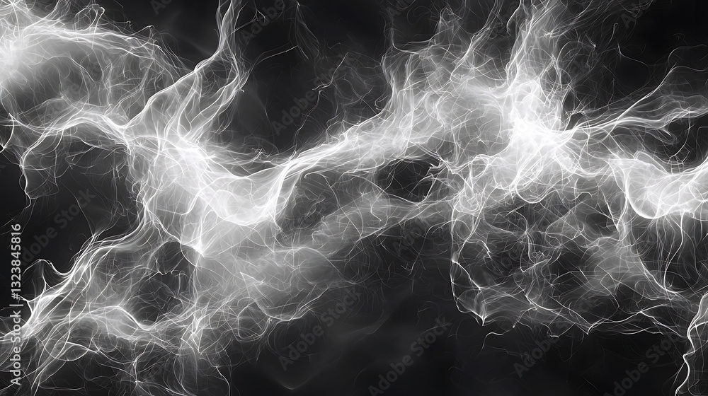 Poster dynamic electric flow abstract art digital rendering dark background close-up light and energy conce