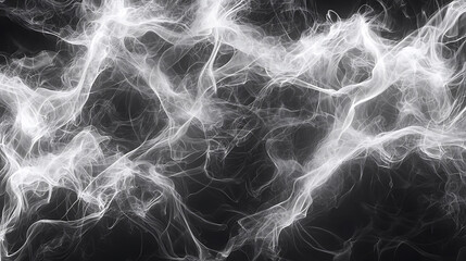 Dynamic smoke patterns abstract visualization digital art monochrome environment close-up view aesthetic concept