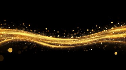 Fototapeta premium Golden Sparkle Wave: Abstract Luxury Background