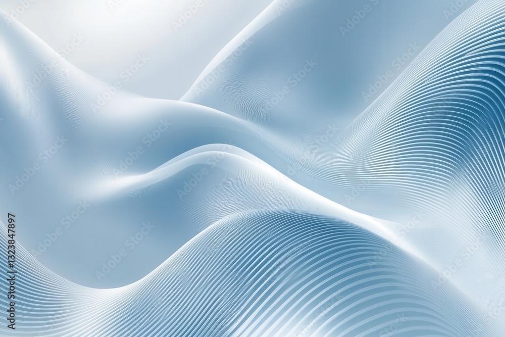 Poster Modern veterinary mobile service banner with flowing gradient lines and golden ratio layout for clarity and movement