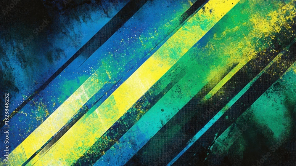 Poster abstract lines and splashes: an artistic display of vibrant colors and dynamic lines creating a visu