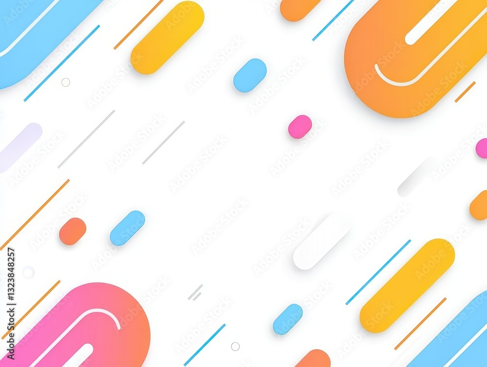 Poster textured gradient overlays paired with abstract line art create a visually engaging background that 