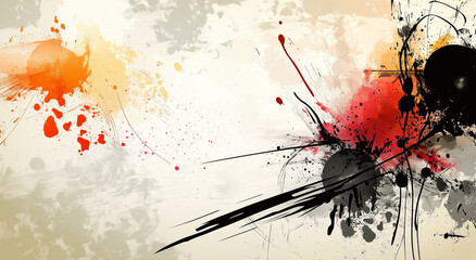 Dynamic Abstract Ink Splatter On Neutral Backdrop