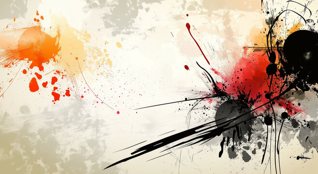 Dynamic Abstract Ink Splatter On Neutral Backdrop