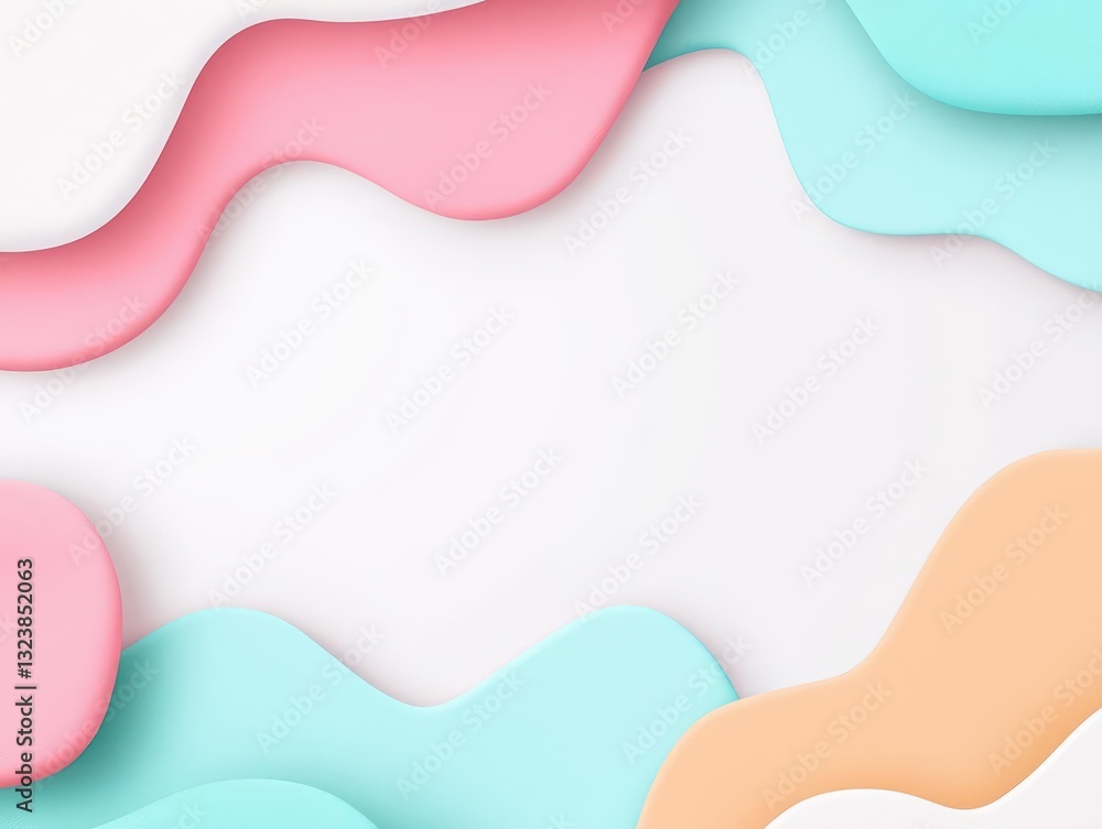 Poster a minimalist watercolor background featuring abstract geometric shapes allows for a spacious, artist