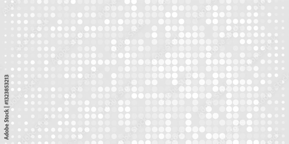 Aufkleber dot white gray wave light technology texture background. abstract big data digital concept. 3d rende