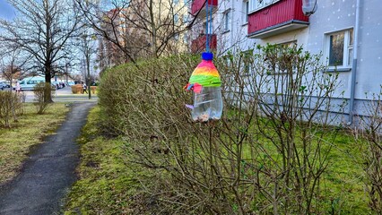Bird Feeder like rainbow