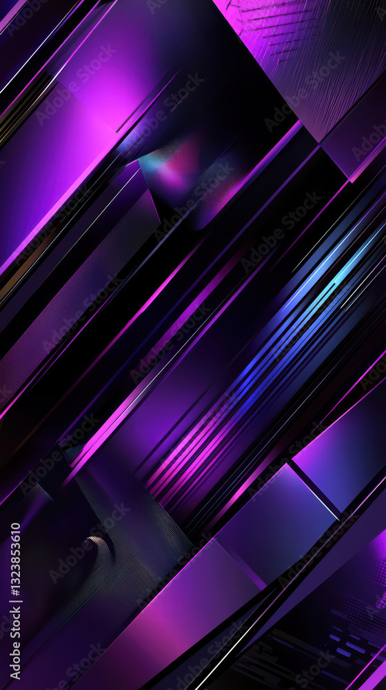 Poster abstract geometric: a mesmerizing abstract composition of metallic surfaces and dynamic planes, refl
