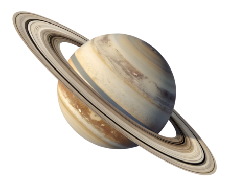 Saturn isolated on transparent background. Png cut out