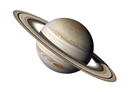 Saturn isolated on transparent background. Png cut out