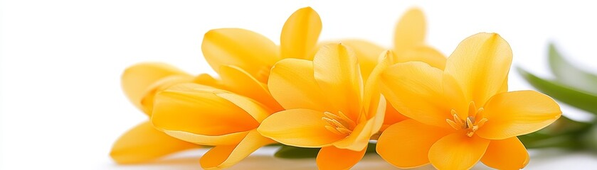 Obraz premium Exquisite closeup flowers delicate beauty on pristine white surface