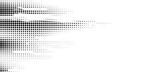 Dots halftone white and black color pattern gradient grunge texture background. Dots pop art comics sport style vector illustration.
