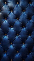 Fototapeta premium Elegant Upholstery: A close-up view of luxurious tufted upholstery with a rich, deep hue creates a sophisticated and timeless pattern, texture, and style.