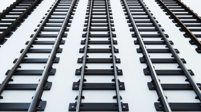 Parallel Train Tracks  Railway Lines  Transportation Infrastructure