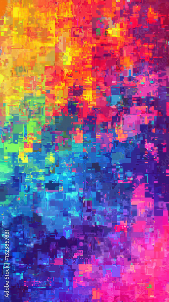 Poster abstract explosion of color: an electrifying kaleidoscope of vibrant hues explodes across the canvas