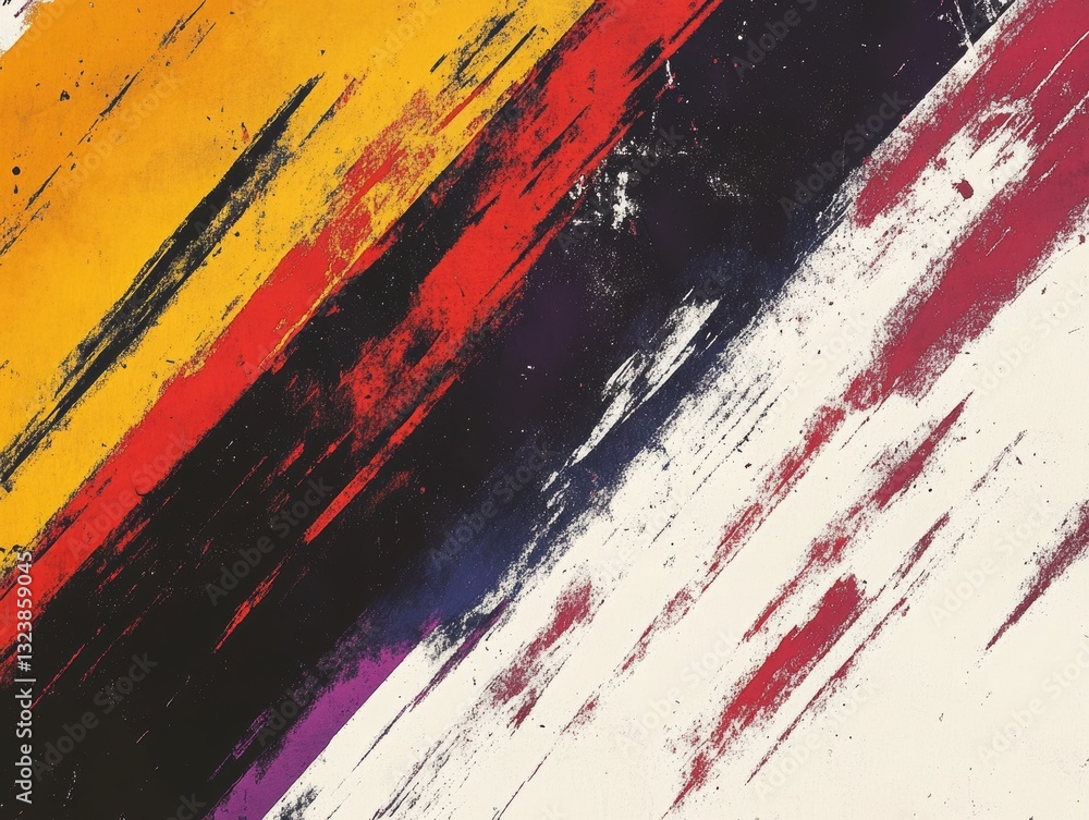 Poster abstract strokes of color: dynamic and expressive abstract composition of vibrant diagonal strokes i