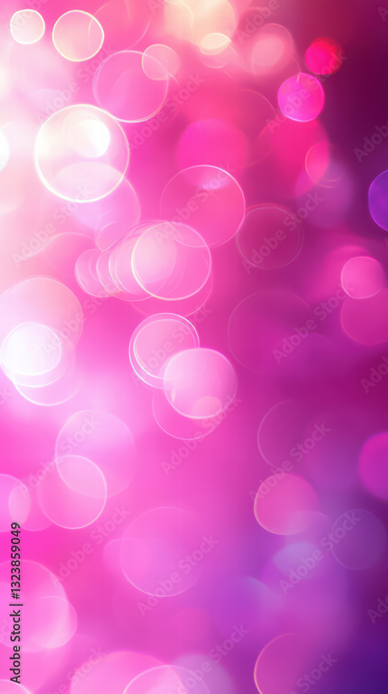 Poster abstract bokeh background: a mesmerizing display of iridescent bokeh lights in various shades of pin