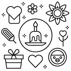 Mother's Day vector illustration icon elements symbols