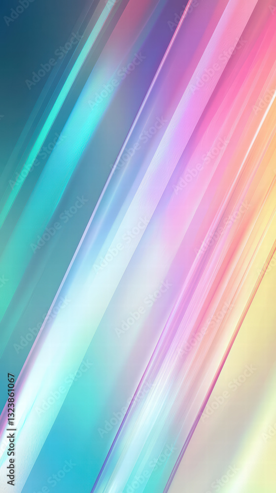 Poster abstract geometric spectrum: a dynamic display of vibrant hues, showcasing a spectrum of colors thro