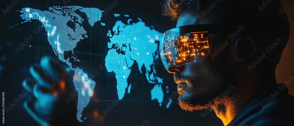 Poster global insights into virtual reality and digital art transforming urban environments and technology