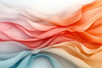 Obraz premium Flowing fabric in soft colors creating an elegant texture.