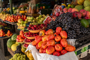Vibrant Tropical Fruits at a Brazilian Market