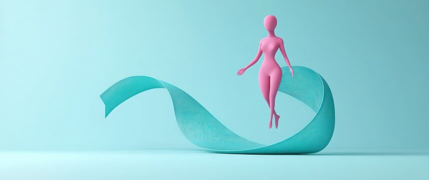 Ovarian Cancer Awareness Day May 8 Pink Ribbon Human Figure Support Health Gynecological Care Disease Hope