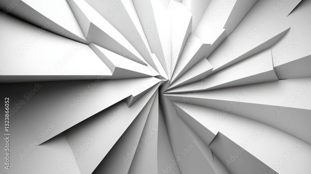 Poster geometric abstraction: a captivating display of geometric shapes, with repeating patterns and dynami