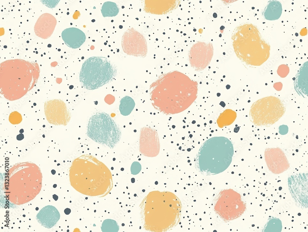 Poster abstract pastel pattern: a repeating pattern of colorful pastel brush strokes scattered over a speck