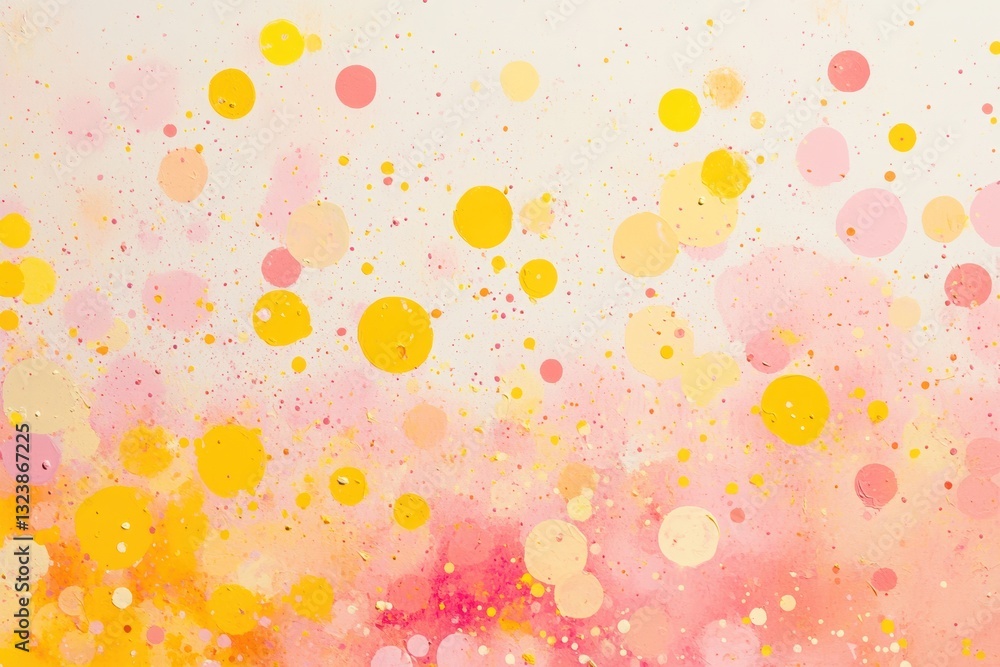 Poster abstract color splash: an artistic display of vibrant yellow and pink hues, creating a dynamic patte