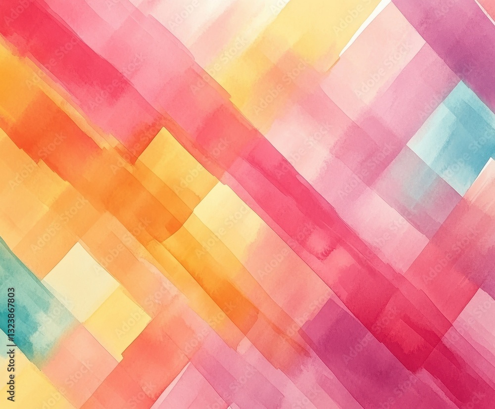 Poster colorful abstract brushstrokes: a vibrant and dynamic artwork featuring overlapping brushstrokes in 