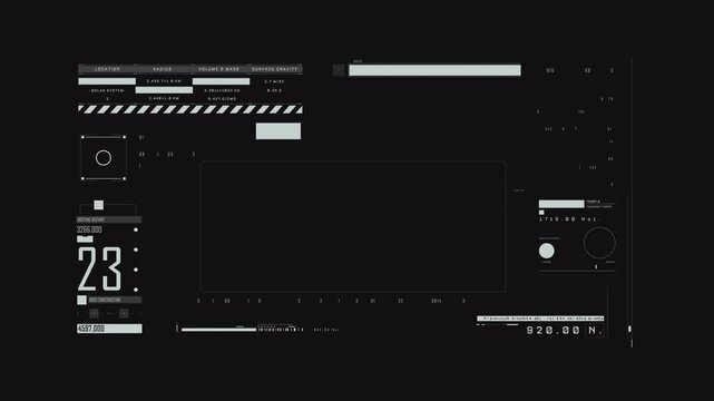 Digital HUD tactical UI display