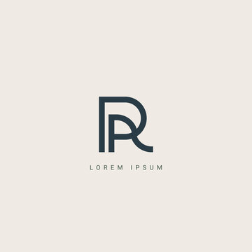 PA or PR Alphabet letters Initials Monogram logo AP, P and R. PR Letter Logo Design