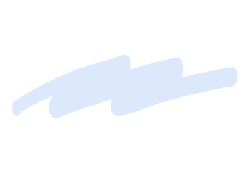 Obraz premium マーカーペンで描いたようなアンダーライン：水色