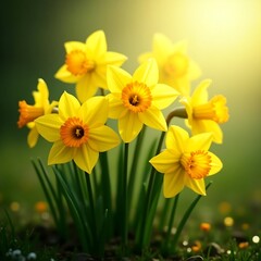 Fototapeta premium daffodils in the garden