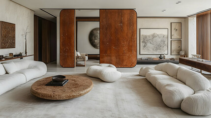Modern Asian-inspired living room (12)