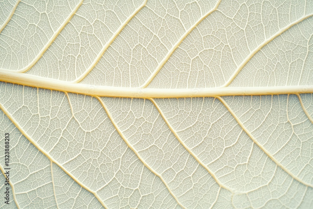 Poster close-up of detailed leaf structure showcasing intricate vein patterns and texture