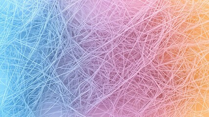 Fototapeta premium Abstract pastel textured background with intersecting lines in blue, pink, and orange hues.