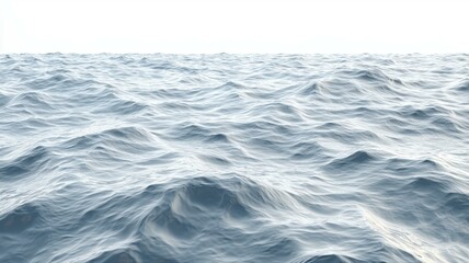Calm ocean waves under clear sky, capturing the serene and vast beauty of nature's aquatic expanse.